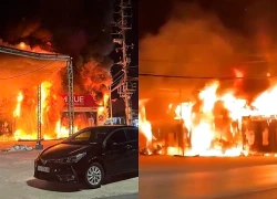 Cháy tiệm đồ uống ở Quảng Ninh