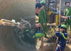 Phút nghẹt thở cứu bé trai rơi xuống giếng sâu 20m