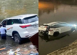 Tài xế ô tô buồn ngủ, lao xe xuống sông Tô Lịch lúc rạng sáng
