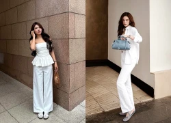 Quần trắng là 'mảnh ghép' hoàn hảo cho những cô nàng yêu tối giản