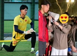 Thủ môn gần 2m U19 Việt Nam viral MXH, đi dạo phố vô tình gặp nàng thơ, "khi đi lẻ bóng, khi về có đôi"