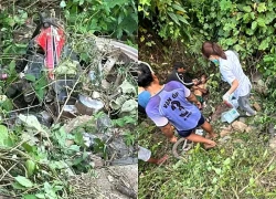 Xe máy lao xuống vực, 2 vợ chồng thương vong