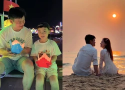 Bé Bo bên cạnh bố Văn Cương lộ biểu cảm đặc biệt, ánh mắt nói lên tất cả