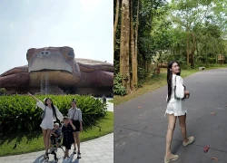 Tiểu thư Hà thành Doãn Hải My về quê chồng đi hội làng, ăn quà vặt, thái độ của mẹ Văn Hậu gây chú ý