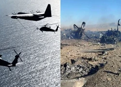 Iran công bố ảnh máy bay Mỹ cháy rụi khi giải cứu phi công