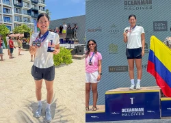 Ánh Viên khoe chân dài thẳng tắp, mặt mộc vẫn chiếm spotlight, khuấy đảo Maldives