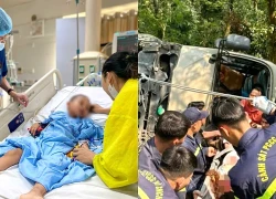 Bé 5 tuổi trong vụ xe khách lao xuống vực ở Tam Đảo qua nguy kịch