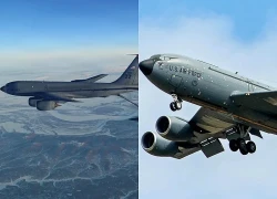Lộ hình ảnh máy bay tiếp dầu của Mỹ đầy miếng vá khi trở về từ Trung Đông