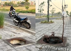 Kẻ gian lấy trộm nắp gang, để lại hàng chục "bẫy" trên vỉa hè