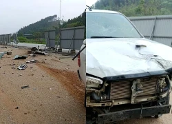 Thiếu tá công an tử vong sau khi ô tô đâm vào rào tôn trên cao tốc