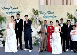 Văn Toàn diện vest bảnh bao ăn cưới em gái, cô dâu visual sáng bừng, vàng đeo trĩu cổ