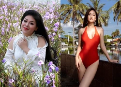 Hoa hậu Mai Phương Thúy nóng bỏng, Tiến sĩ Anh Thơ dạo chơi giữa đồng hoa