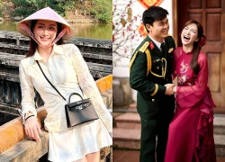 Khoảnh khắc hiếm hoi của Hòa Minzy bên chồng sắp cưới