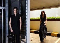 Không cần rực rỡ, trang phục màu đen vẫn giúp nàng nổi bật theo cách riêng