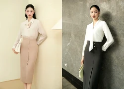 Tủ đồ của nàng công sở không thể thiếu áo sơ mi lụa trắng
