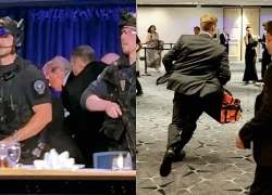 Ông Trump nêu lý do nán lại sân khấu khi nổ súng xảy ra