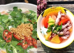 10 phút nấu xong món canh chua mực thơm mát ngon cơm ngày hè