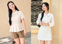 Áo crop, quần shorts, chân váy chữ A làm mới tủ đồ công sở hè
