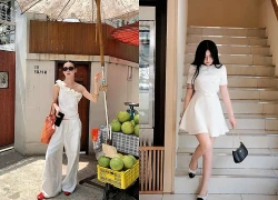 Hoàn thiện diện mạo 'sang, xịn, mịn' cùng set đồ trắng tối giản