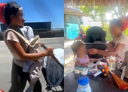 Người mẹ dắt 2 con nhỏ đầu trần đi bộ dưới nắng 40 độ: Chính quyền lên tiếng
