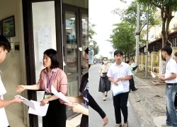 Những khoảnh khắc trước giờ thi Ngữ văn của thí sinh Hà Nội