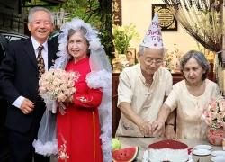 Vợ chồng ở Ninh Bình tổ chức 'đám cưới ngọc bích', chuyện tình 55 năm đẹp như mơ