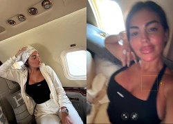 Georgina - vợ sắp cưới Ronaldo khoe dáng sexy đốt mắt trên chuyên cơ 77 triệu USD, cuộc sống xa hoa đậm mùi tiền