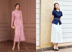 Áo dệt kim, váy dài tối giản... làm mới tủ đồ công sở hiện đại