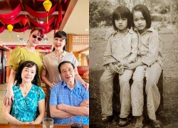 Bức ảnh chụp nghệ sĩ Vân Dung và chị gái thời nhỏ gây sốt