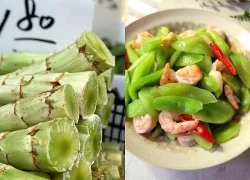 Cây này tưởng chỉ ăn lá, ai ngờ thân cũng cực ngon, canxi gấp 36 lần canh xương hầm, đem xào tôm vừa ngon lại bổ