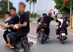 Ba thanh niên đi xe máy không biển số, dùng dép đánh người ở Hải Phòng