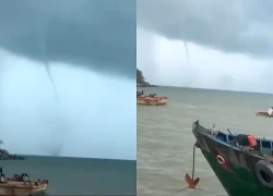 Vòi rồng xuất hiện gần đảo Hòn Khoai