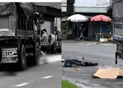 Xe máy điện va chạm ô tô tải, bà cụ 86 tuổi và con tử vong