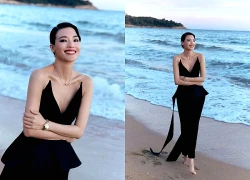Diễn viên Thư Kỳ gợi cảm tuổi 50 trong trang phục xẻ sâu táo bạo