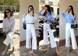 Không cần hàng hiệu: Một chiếc quần trắng đúng phom cũng giúp bạn trông có gu như phụ nữ Pháp