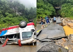 Lũ dữ cuồn cuộn trong đêm, xe khách 29 chỗ bị ‘vò nát’ giữa dòng nước xiết
