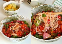 Mì lạnh trộn cà chua: Món ăn mát lành giải nhiệt mùa hè đang được nhiều người tìm kiếm