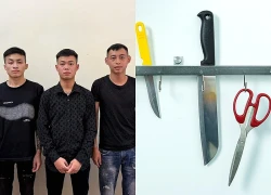 Bắt giam 5 đối tượng mang dao, kéo đi đánh nhau
