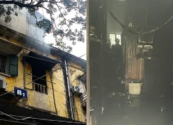 Cháy căn hộ tập thể ở Hà Nội, người dân hoảng hốt tháo chạy