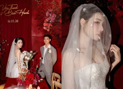 Trọn vẹn ảnh cưới Văn Thanh, cô dâu Bích Hạnh visual nét căng, khoe vai trần quyến rũ chuẩn "mỹ nhân phòng gym"