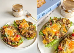 Bữa brunch cuối tuần "chuẩn tiệm" tại nhà: Bánh mì kẹp bò xào rau củ phô mai chảy, làm 15 phút mà ngon hết sảy