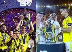 Ronaldo ngạo nghễ nâng cúp vô địch Saudi Arabia, chờ 4 năm để có khoảnh khắc này