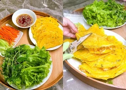 Cách làm bánh xèo bằng chảo chống dính siêu dễ