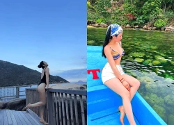 Chu Thanh Huyền trắng phát sáng khi gia nhập đường đua bikini hè, vóc dáng nóng bỏng bên Quang Hải