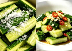 Không phải muối hay giấm, đây mới là thứ đầu tiên cần cho vào dưa chuột để món trộn giòn, ngon tươi mát chuẩn nhà hàng