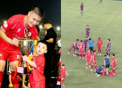 "Cam thường" bóc nhan sắc Chu Thanh Huyền: Bế con đến "vẹo sườn" vẫn xinh đẹp cùng Quang Hải ăn mừng chức vô địch