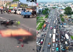 Ô tô đầu kéo va chạm xe máy vào đầu giờ sáng, một phụ nữ tử vong