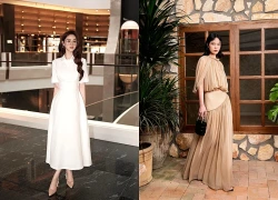 Sức hút tối giản từ trang phục trắng, đen, beige