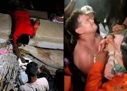 Em bé Venezuela sống sót dưới đống đổ nát 32 giờ sau thảm kịch động đất