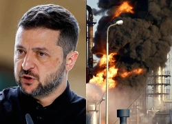 Tổng thống Zelensky xác nhận Ukraine tấn công hàng loạt cơ sở lọc dầu của Liên bang Nga